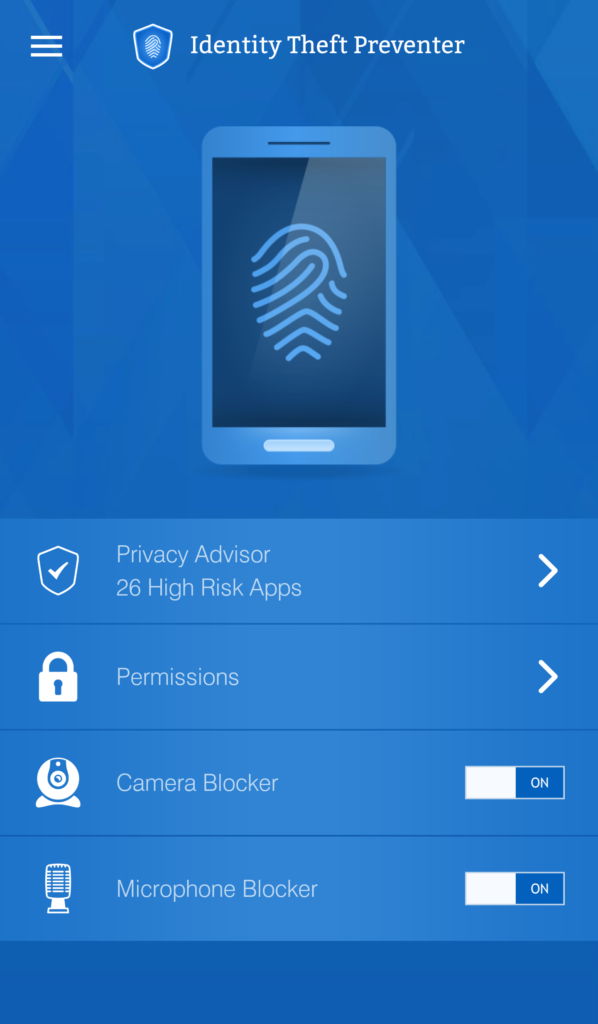 Main Dashboard - Privacy Advisor