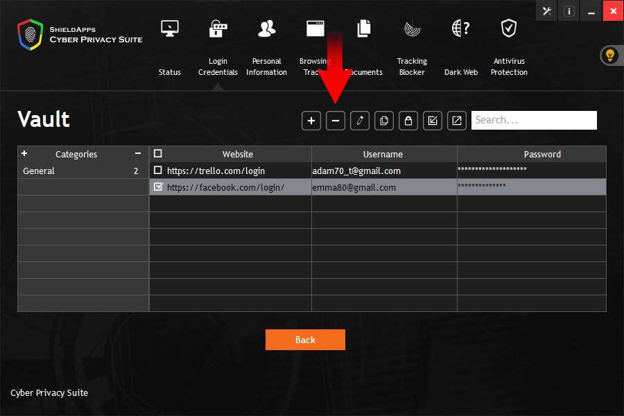 how-to-delete-entry-from-the-login-credential-vault-activate-vpn